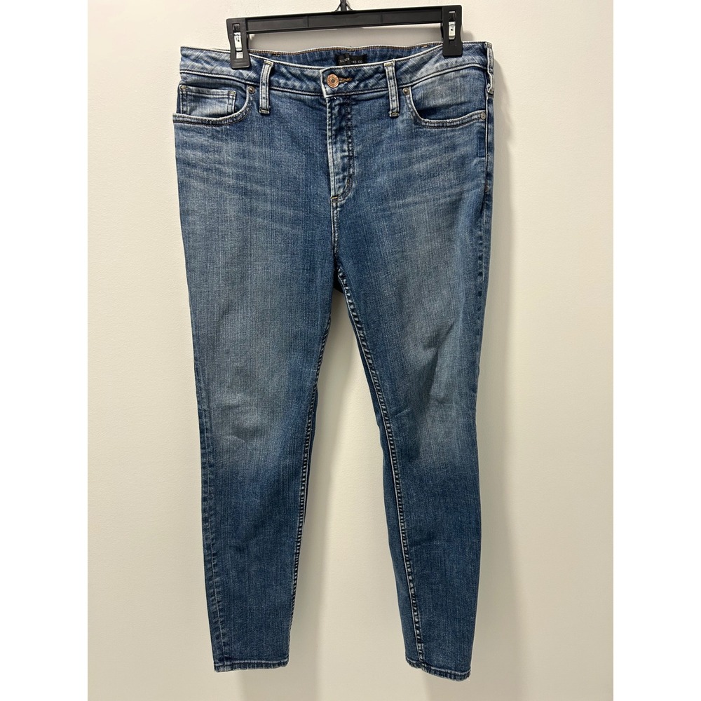 Silver Jeans Co High Note Skinny Blue Denim Jeans W32 L29 L64032SJL348